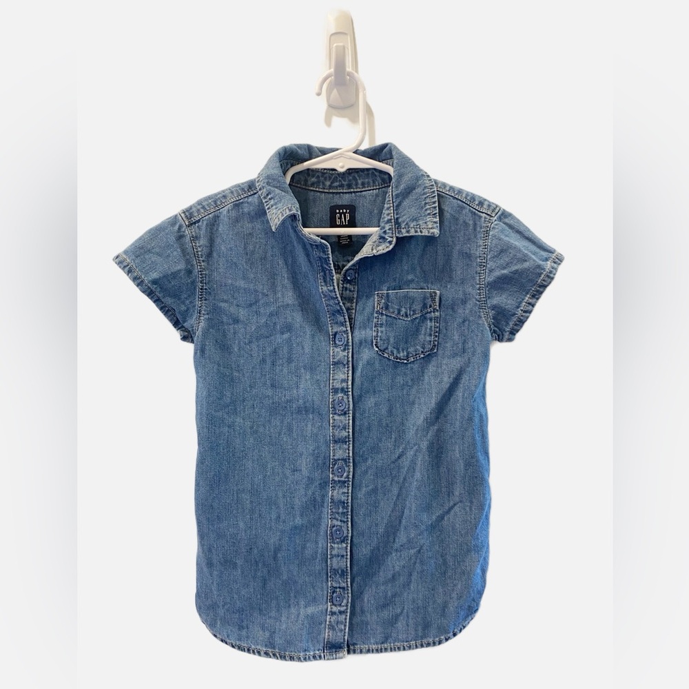GAP Light Blue Denim Toddler Shirtdress - Size 2T